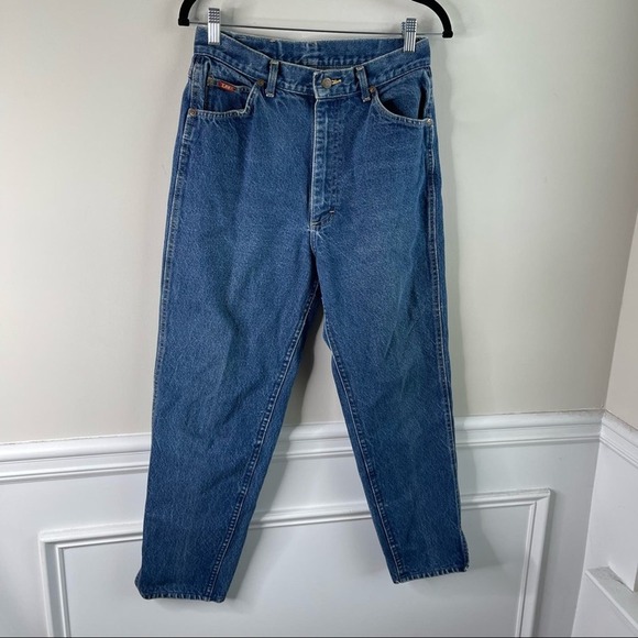 Vintage LEE high rise‎ tapered leg straight jeans size 8 - Picture 2 of 6